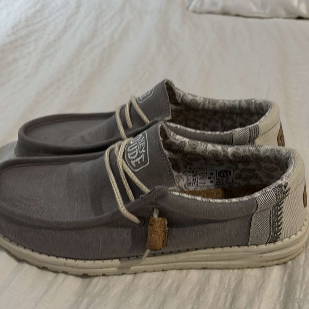 Hey Dude Wally Canva Grey